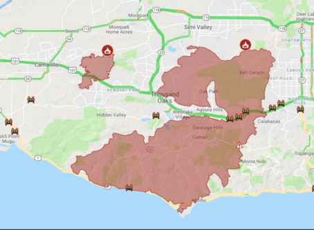 CalTrans wildfire map