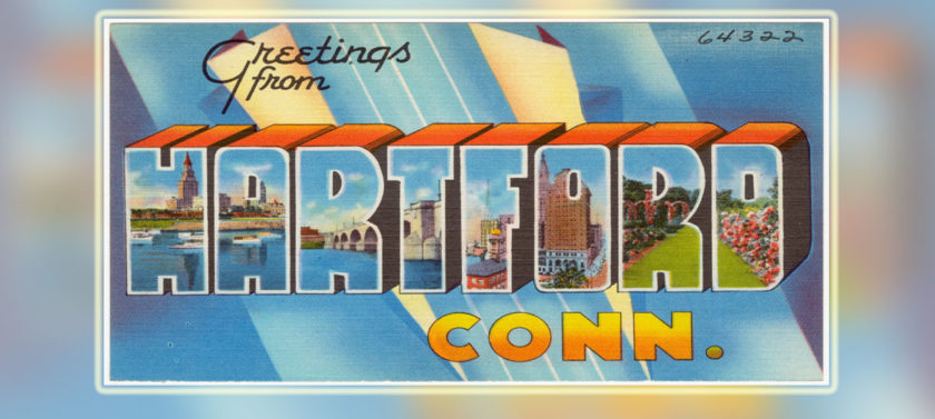 Greeting from Hartford, Conn., postcard