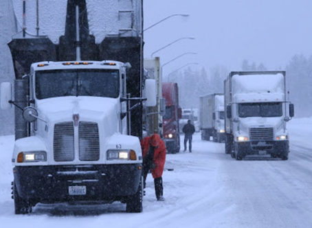 Trucks, snow