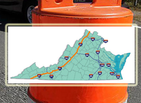 I-81 map in Virginia