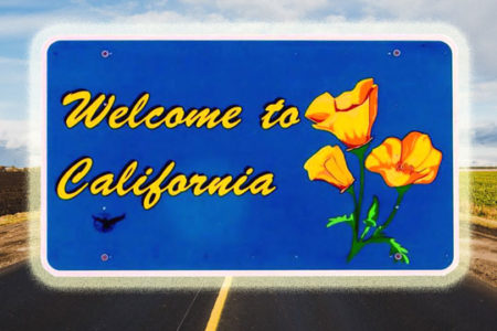 Welcome to California sign