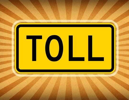 TOLL sign