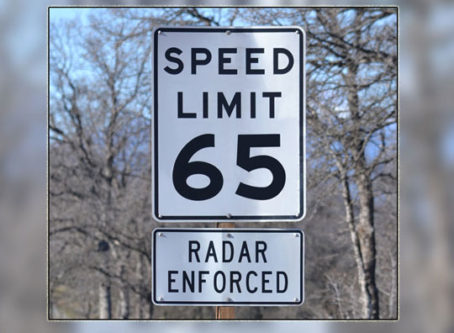 Radar enforced sign