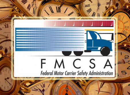 FMCSA logo, clocks