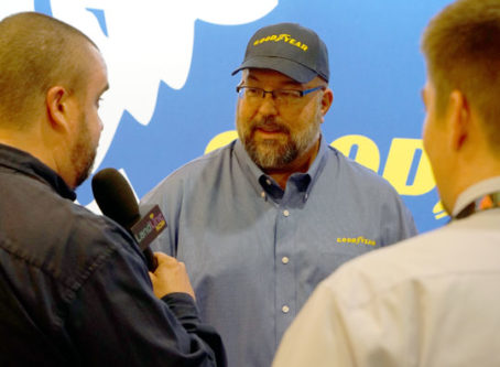 Goodyear Highwy Hero Paul Mathias talks to Terry Scruton of Land Line Now and Greg Grisolano of Land Line Magazine