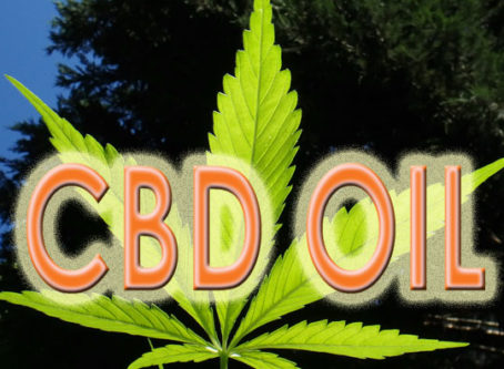 CBD oil, marijuana leaf