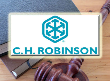 CH Robinson logo, gavel, lawbooks