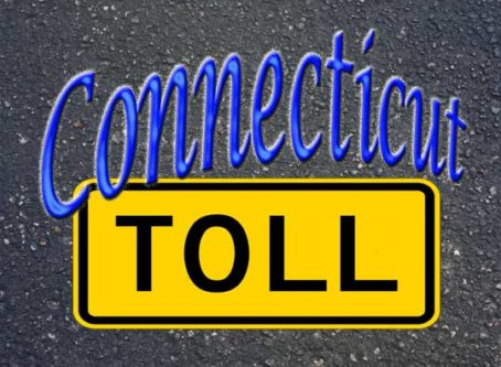 Word "Connecticut" and toll sign
