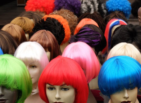 colored wigs, hair