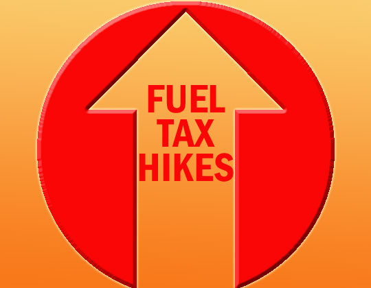 Fuel tax hikes graphic