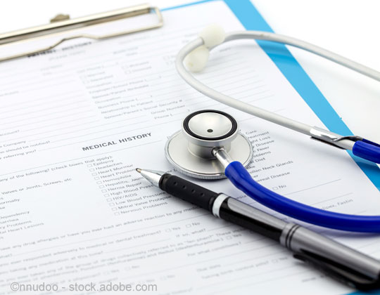 FMCSA Medical review form, stethoscope