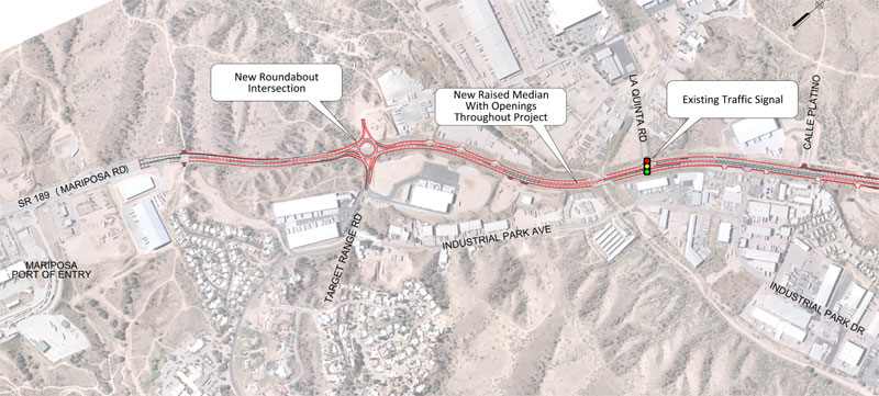 Map 1 of Mariposa Port of Entry  highway project