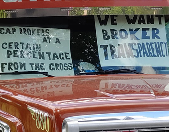 Truckers protest lack of broker transparency