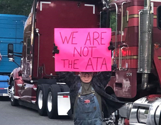 We are not the ATA, truckers protest