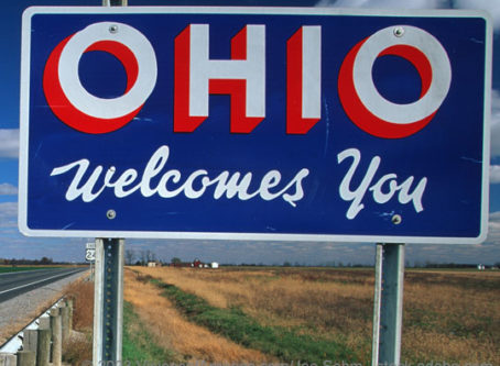 Ohio Welcomes You sign.
