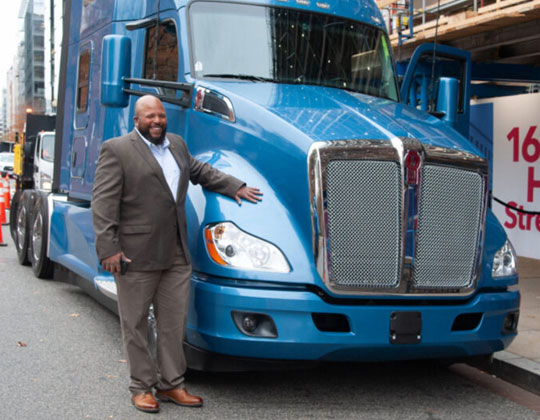 Joseph H. Campbell Jr. won a new Kenworth T680 in the 2019 Transition Trucking competition.