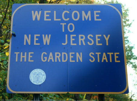 New Jersey welcome sign