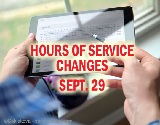 Hours of service getting more flexible September 29