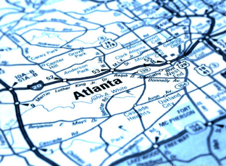 Atlanta, Georgia on map