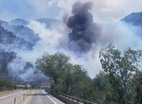 Fires near I-70 in Colorado