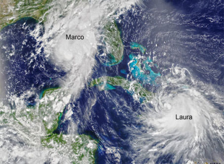 Hurricane Laura, NASA image