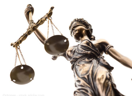 Lady Justice holding scales