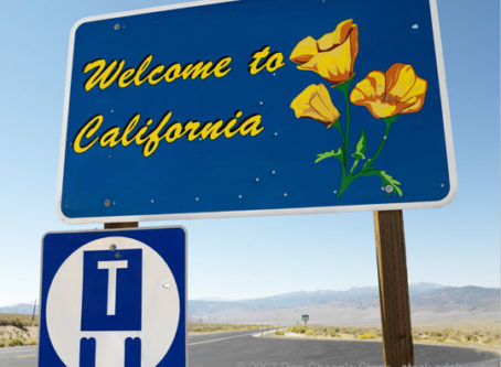 Welcome to California sign
