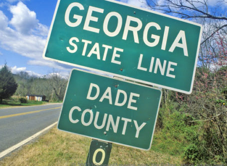 Georgia state line sign