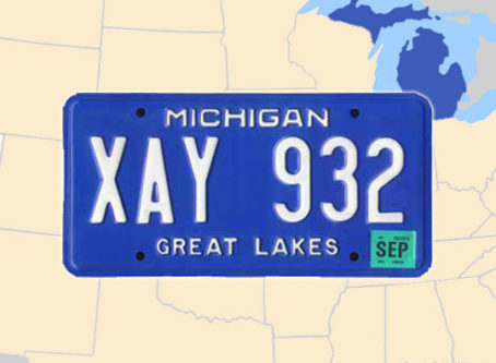 Vintage Michigan license plate
