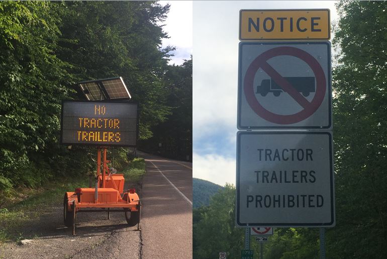 Smugglers' Notch signs