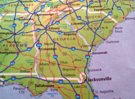 Georgia on U.S. map