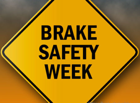 Brake Safety Week warning sign