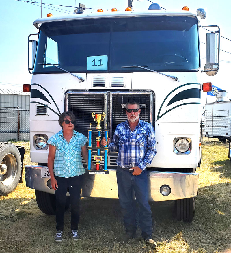 Tom Stouts and his 1978 White cabover.