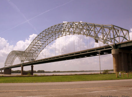 I-40 bridge over the MIssissippi, the Hernando DeSoto Bridge Photo by Brent Moore