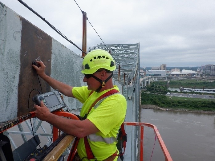 I-40 bridge ultra sound testing