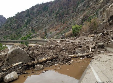 I-70 damage, photo courtesy Colorado DOT