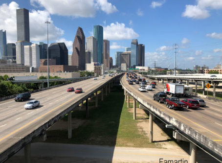 I-45 near downtown Houston, photo by famartin