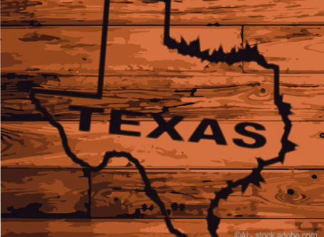 Texas map brand