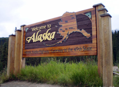 Welcome to Alaska sign photo by James Brooks