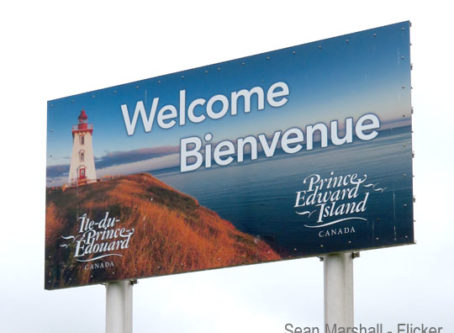 Welcome to Prince Edward Island sign by Sean Marshall