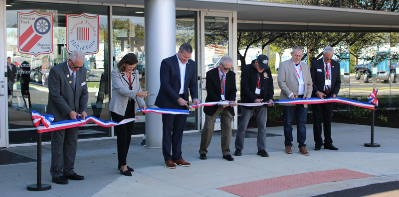American Trucking and Industry Leader Hall of Fame ribbon cutting, photo by SJ Munoz