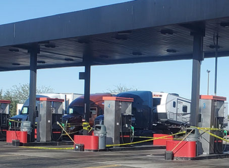 No fuel at Barstow, Calif., TA. Photo by OOIDA's Marty Ellis