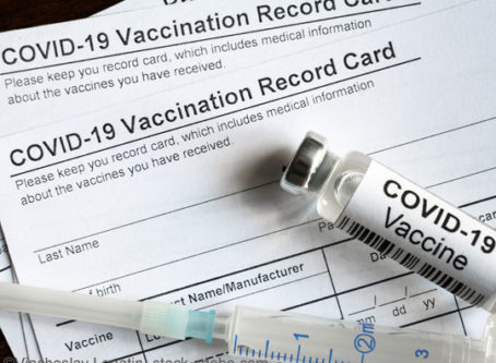 COVID-19 vaccine and vaccination record cards