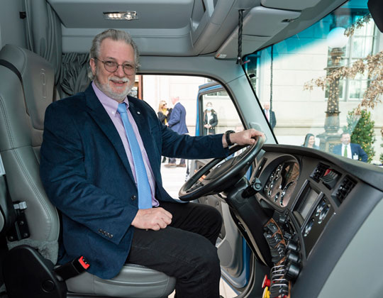 Jimmy Reddell of Stevens Transport won the Transition Trucking: Driving for Excellence 2021 competition