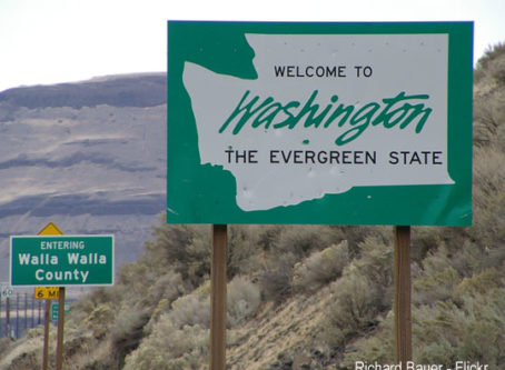 Welcome to Washington sign, photo by Richard Bauer - Flickr