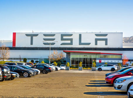 Tesla factory plant in Palo Alto, Calif., an American electric vehicle and clean energy company based in Palo Alto, Calif.