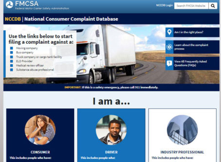 National Consumer Complaint Database website
