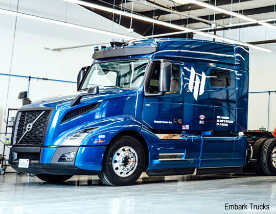 Knight-Swift to equip trucks with Embark’s autonomous truck tech