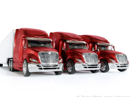 Trio of new red trucks