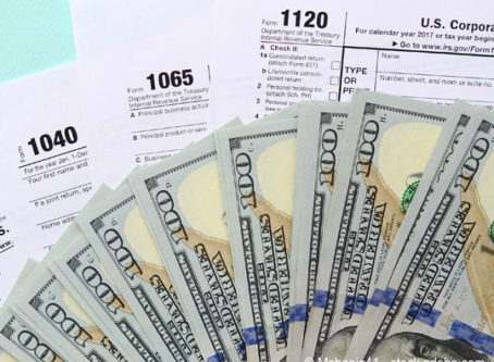 IRS forms for taxes, money